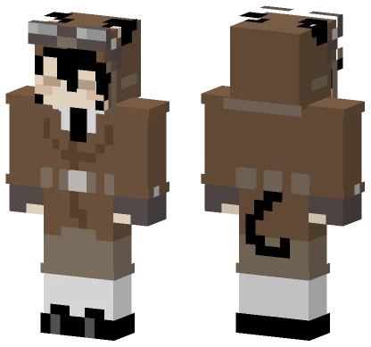 Aviator Pilot Persona Cat Minecraft skin
