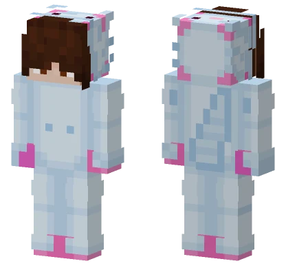 Axololt Boy Blue Minecraft skin