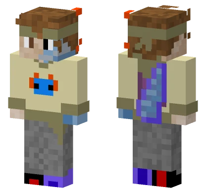Axolotl Man Minecraft skin