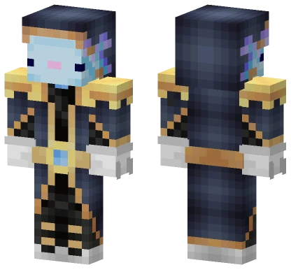Axolotl Wizard Minecraft skin
