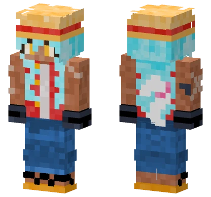 Azully Luffy Minecraft skin