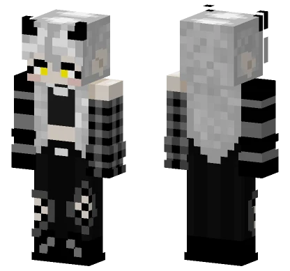 B W Demon Girl Minecraft skin