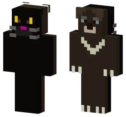 Bagheera and Baloo Minecraft skin