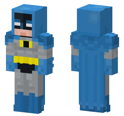 Batman 1970s Blue Minecraft skin