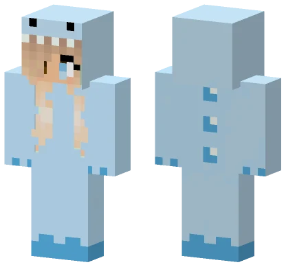 Bby Blue Dino Minecraft skin