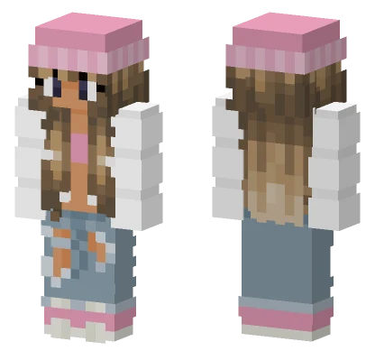 Bbysels Pink Hat Minecraft skin