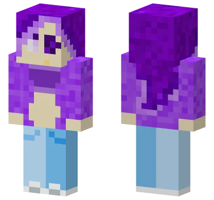 Be Urself Purple Hair Minecraft skin