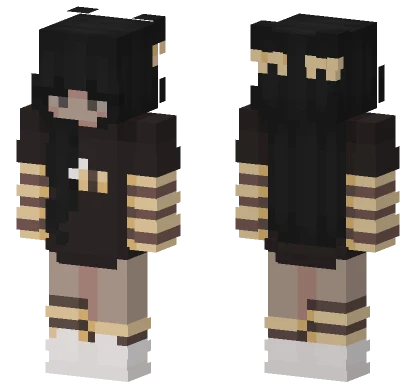Bee Girl Black Hair Minecraft skin