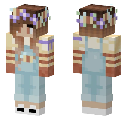 Bee Girl Cancer Ribbon Minecraft skin