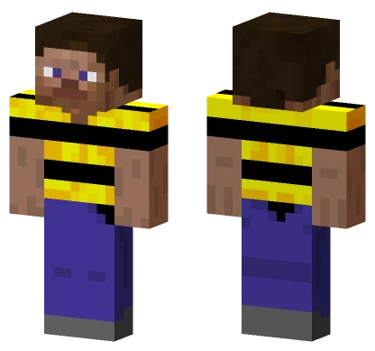 Bee Shirt Steve Minecraft skin