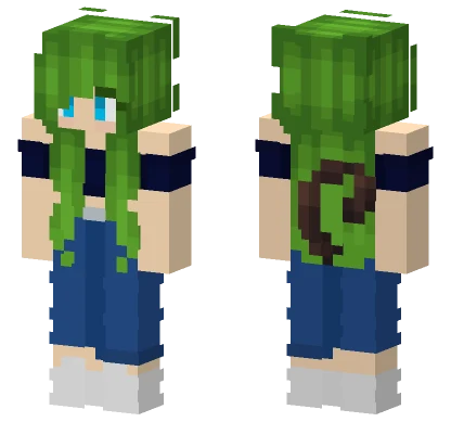 Bejmaksi Green Hair Girl Minecraft skin