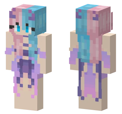 Bejmaksi Pink Blue Girl Minecraft skin