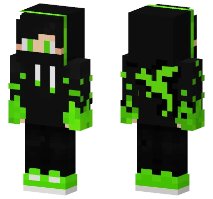 Benja58 Green Dragon Hoodie Minecraft skin
