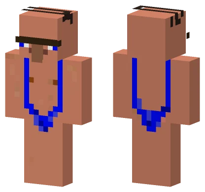 Better Blue Villager Minecraft skin
