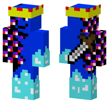 Better Glitchblue Fire Minecraft skin