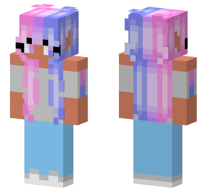 Bi Girl Pastel Recolored Minecraft skin