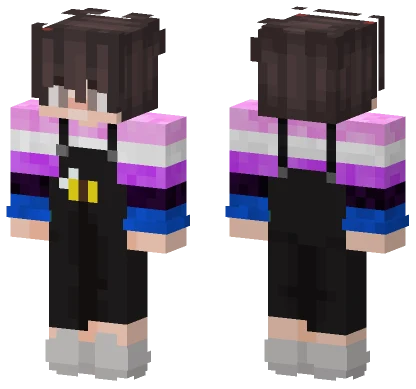 Bi Pride Short Hair Overall Minecraft skin