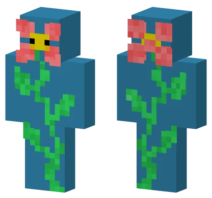 Big Pink Flower Flor Rosa Grande Minecraft skin