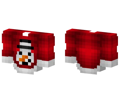 Big Red Top w Snowman Minecraft skin