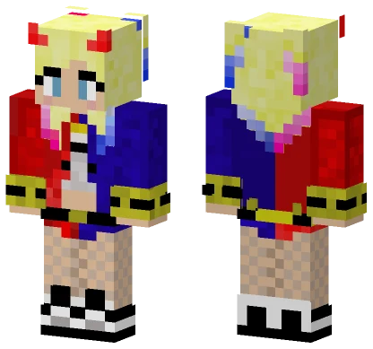 Biyin Halloween Harley Quinn Minecraft skin