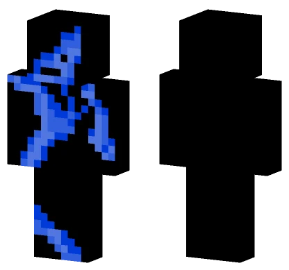 Black and Blue Glitch Suit Minecraft skin
