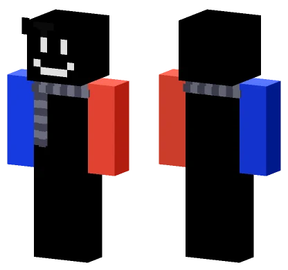 Black and Blue Hoodie Minecraft skin