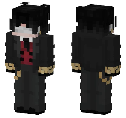 Black And Gold Outfit Minecraft skin