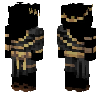 Black And Gold Robes Minecraft skin