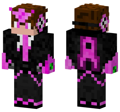 Black And Pink Minecraft skin
