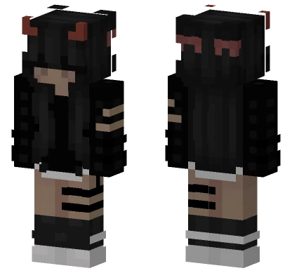 Black And Red Demon Minecraft skin