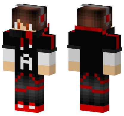 Black And Red Outfit Minecraft skin