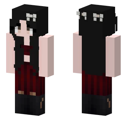 Black and Red Outfit Minecraft skin