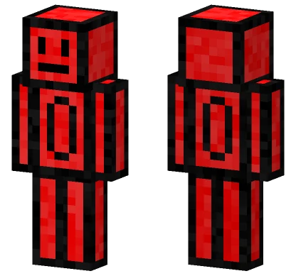 Black and Red Robot Minecraft skin