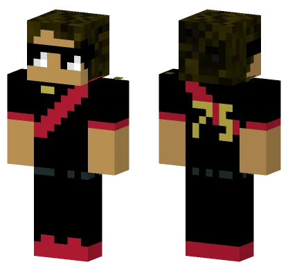 Black and Red Sports Jersey Minecraft skin