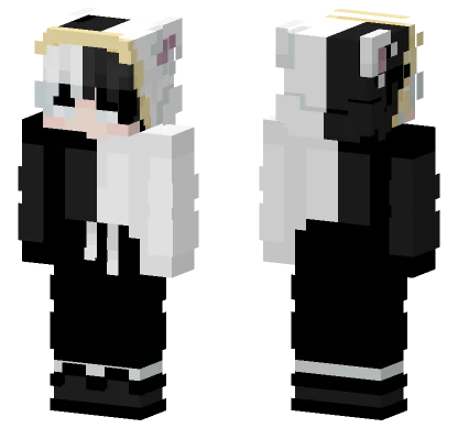Black And White Minecraft skin