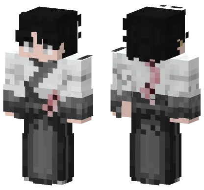 Black and White Boy Minecraft skin