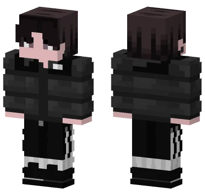 Black and White Boy Minecraft skin