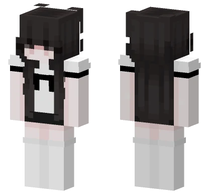 Black and White Cat Minecraft skin