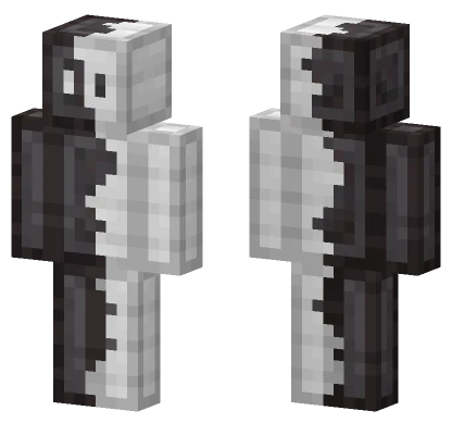 Black and White Cow Suit Minecraft skin