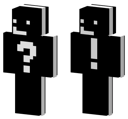 Black and White Figure Minecraft skin