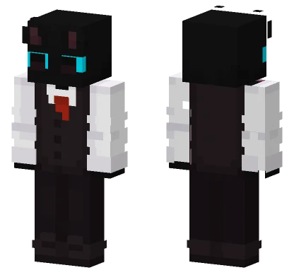 Black and White Figure Minecraft skin