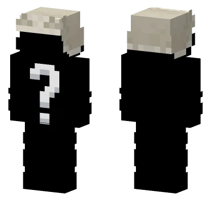 Black and White Figure Minecraft skin