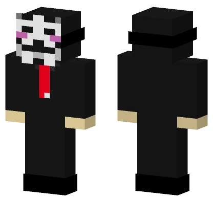 Black and White Hacker Minecraft skin