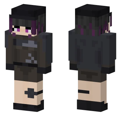 Black And White Maid Minecraft skin