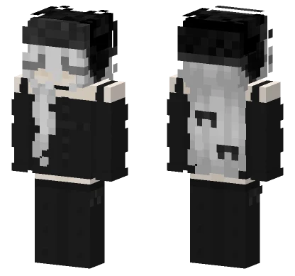 Black and White Maid Outfit Minecraft skin