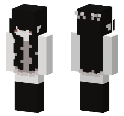 Black and White Outfit Minecraft skin