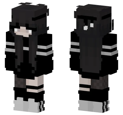 Black and White Outfit Minecraft skin