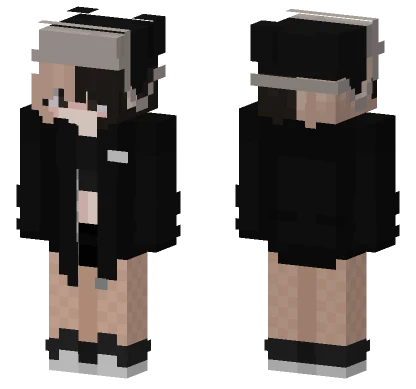 Black and White Outfit Minecraft skin
