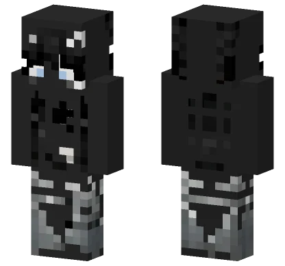 Black and White School Uniform Minecraft skin