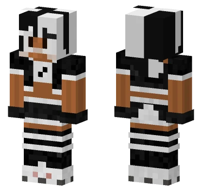 Black and White Skin Minecraft skin